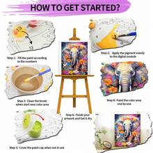 16x20 Inch Adult Digital Oil Painting Kit - Animal Acrylic Painting Set With Canvas, Brushes And Paints, Perfect For Home Decor And Ideal Gift For Birthday, Father's Day, Christmas, Mother's Day - Rust Brown - View 6