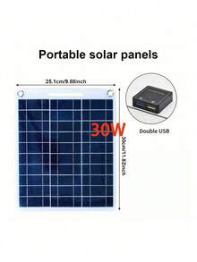 Bảng sạc USB năng lượng mặt trời di động ngoài trời, được thiết kế cho du lịch và cắm trại. Có tấm sạc năng lượng mặt trời có thể tháo rời, thích hợp để sạc nhiều thiết bị điện tử, dùng khi cắm trại và làm nguồn điện dự phòng, tiện lợi khi mang thú cưng ra ngoài (Không bao gồm pin). - Nhiều màu - Xem 7