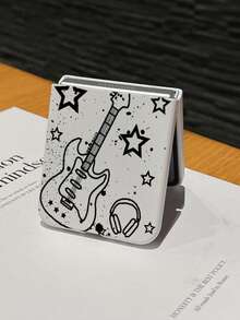 1个时尚简约亲肤PC材质可爱简约线条乐器吉他星元素折叠手机壳，可保护手机并防止跌落，适用于：三星Galaxy Zflip 3/Zflip 4/Zflip 5/Zflip 6/Zflip 7/ Find N3 Flip/ Razr 50 Ultra/ Razr 60 Ultra/ Razr 60/ Razr 50/小米MIX Flip/Galaxy Z Flip7 FE - 白色 - 查看 3