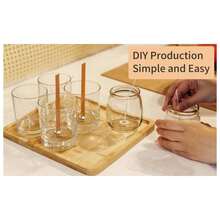 Pcs Wooden Candle Wicks Kit, Includes 50 Wood Wicks (5.1 X 0.5in), 50 Iron Stands And 50 Wick Stickers, Naturally Less Candle Cores For DIY Candle MaFKing - 150 - 查看 6