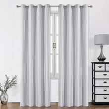 1pc Hollow Star Sheer Curtain, Polyester Lace Double-Layer Blackout Curtain For Living Room Bedroom, Cute Style - 白色 - 查看 17