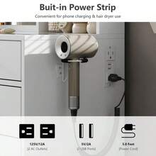 Yanosaku Tocador con Toma de Corriente, Tocador con Espejo y 10 Luces LED, Tocador de Maquillaje con 12 Cajones y 2 Gabinetes, Panel Plegable, Tocador con Superficie de Vidrio y Silla para Dormitorio - Blanco - Ver 6