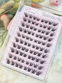 Lvcheryl 80 Cụm Mi Giả Tự Dính Hình Chữ C, Độ Dài Hỗn Hợp 9-14mm, Không Cần Keo, Hiệu Ứng Trang Điểm Mắt Cáo Tự Nhiên, Mi Giả Riêng Lẻ, Tự Nối Mi, Cụm Mi Đã Dán Sẵn Keo - C - Xem 6