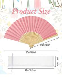 5pcs/Set Soft Color Folding Paper Fans, Suitable For Wedding Guests, Bamboo Folding Hand Fans With Gift Bags, Retro Paper Hand Fans, Applicable For Bachelorette Party Decor, Photo Props, DIY Portable Bamboo Paper Fans, Birthday Party Decor, Suitable For Engagement, Graduation, Wedding Party Decor, Home Bedroom Dining Table Decor, Party Performance Photo Props, Home Living Room Office Decor, 1 Set - Multicolor - View 6