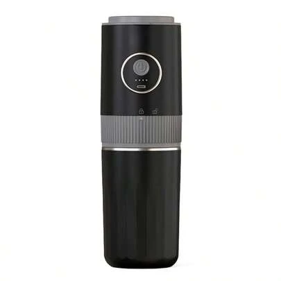 三合一便携式咖啡机，内置磨豆机 - 迷你全自动/手动滴滤咖啡杯，适合旅行、户外、露营，随时随地享受手持式意式咖啡。