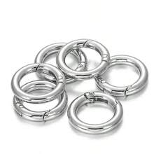 12/18/24 pièces Boucles de ressort rondes, Porte-clés DIY, Boucle de chaîne en forme de O, Matériau en alliage de zinc premium, Accessoires d'artisanat en métal durable à dégagement rapide, Convient pour les breloques de sac, les boucles d'escalade en extérieur, les porte-clés, les portefeuilles et les fermoirs multifonctionnels, Facile à ouvrir et à fermer, et anti-perte, Surface lisse - Multicolore - Voir 11