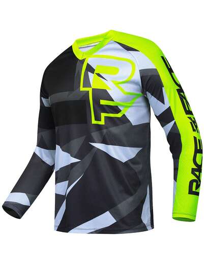 TELEYI Men's Long Sleeve Cycling Jersey, Moisture-Wicking Mountain Bike Riding Shirt Suitable For Downhill Riding And Racing, Casual Wear For Spring Vacation, Excellent Gift, Black Spring