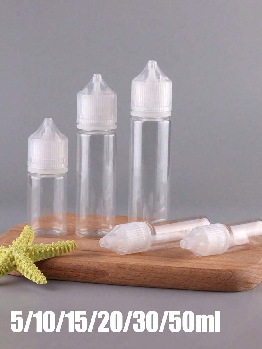 纖細滴管瓶 5ml/10ml/15ml/20ml/30ml/50ml 空可擠壓眼藥水瓶，空可擠壓眼藥水瓶，寵物可擠壓液體滴管瓶蓋，適合返校與旅行，便攜輕巧 - 旅行配件，便攜旅行瓶，尖頭凝膠瓶可擠壓滴管瓶透明塑料瓶，紋身用品，適用於液體墨水油畫藝術與手工藝透明，旅行配件，旅行必需品