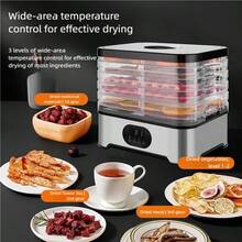 OBOVAY Deshidratador de alimentos eléctrico de 5 niveles con temporizador digital y control de temperatura, adecuado para hacer aperitivos saludables, frutas, verduras, carnes, hierbas y golosinas para mascotas - Multicolor - Ver 9