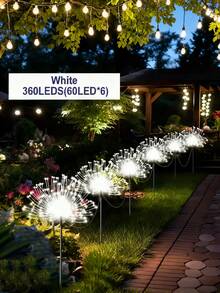 Bộ 4 đèn LED năng lượng mặt trời hình pháo hoa 240/320W, đèn trang trí năng lượng mặt trời thông minh cảm biến ánh sáng, chống nước IP44, 8 chế độ chiếu sáng pháo hoa, thích hợp cho đường phố thương mại, vỉa hè, sân vườn, tiệc tùng, đám cưới và các trang trí ngày lễ khác cũng như trang trí phông nền chụp ảnh/lối đi (Trắng/Nhiều màu/Ấm) - Nhiều màu - Xem 23