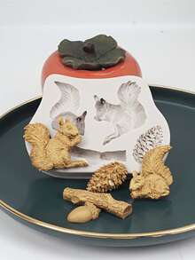 Bộ khuôn silicon làm bánh kiểu Mori - Hình sóc, nấm, quả thông, nhà gỗ, khuôn làm fondant, sô cô la, bánh quy, kẹo, đá viên. - Xem 9