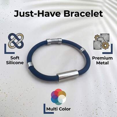 1pc Anti-Static Sports Bracelet, Unisex Gift, Negative Ion Silicone Wristband For Indoor/Outdoor Activities, Running, Students, Fashion Hand Accessory