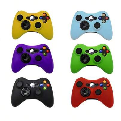 Funda de silicona suave para el controlador de 360, diseño con ranuras antideslizantes, antideslizante, antipolvo, antichoque, antirayones, mejora la experiencia de juego, regalo ideal para fiestas y cumpleaños