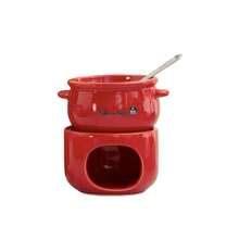 Bộ 1 nồi nấu chảy sô cô la bằng gốm, bộ nồi lẩu mini bằng gốm (không bao gồm nến) - Cốc mini dùng để làm tan chảy sô cô la, sốt phô mai và kẹo - Bộ dụng cụ tiệc tráng miệng nhỏ gọn, lý tưởng cho buổi hẹn hò, đám cưới, tiệc sinh nhật và quà tặng ngày Valentine - Dễ dàng vệ sinh - Nhiều màu - Xem 7