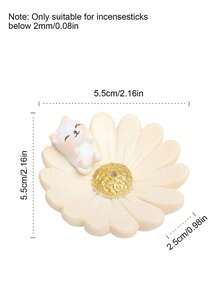 1pc Floral & Animal Shaped Cute Incense Burner, Zen Desktop Tea Pet Decor - Flower Style - View 14