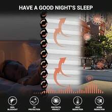 No Drill No Tools Blackout Cellular Shades Cordl Easy Install Honeycomb Blinds Thermal Insulated Noise Reduction Blinds For Indoor WindowsBlackout-White 34.5" W X 48" H - 34.5W X 48H - View 4