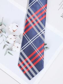 1条男士休闲百搭条纹领带，适合日常穿着、通勤、宴会和派对搭配 - 彩色 - 查看 2