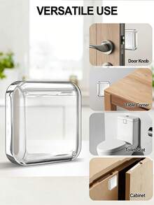 1/2/3/4 Piezas Almohadillas Tope de Puerta Anticolisión - Protectores de Pared Autoadhesivos sin Taladro, Almohadillas Amortiguadoras Especiales para Refrigeradores, Gabinetes, Puertas de Oficina y Hogar, Reutilizables, Cinta Adhesiva Fuerte, Reducción de Ruido y Prevención de Daños - multicolor - Ver 7