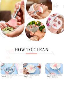 Bộ 5 cọ đắp mặt nạ hình quạt lông mềm, cọ phủ axit, dụng cụ chăm sóc da mỹ phẩm, thích hợp cho mặt nạ bùn. - Nhiều màu - Xem 5