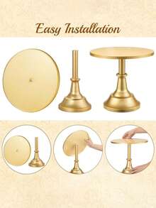 1pc White Cake Stand, Birthday Party Dessert Rack, Event Wedding Cake Dessert Metal Tray, Cupcake Display Platter And Stand - White - View 8