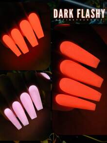 YOKEFELLOW 6瓶10毫升夜光凝胶指甲油，霓虹绿、黄、橙色美甲凝胶套装，派对美甲，可卸除UV/LED美甲沙龙美甲沙龙DIY，居家亦可作为节日礼物 - 彩色 - 查看 4