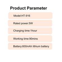 1pc USB Rechargeable 5W Household & Travel Men's Portable Electric Shaver, Dual Blade Stubble Trimmer - Multicolor - View 3