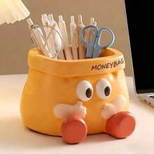 1pc Cartoon Pen Holder Desk Organizer, Multi-Function Office Stationery Storage Box, Cute Birthday Gift - Pen Holder - View 1
