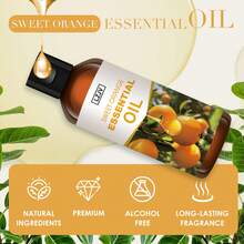 LZJV 100毫升/30毫升甜橙香氛精油，甜橙油，适用于香薰机、加湿器、手工皂/蜡烛制作，男女皆宜，理想礼品 - 甜橙精油 - 查看 2