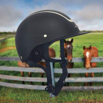 可调节马术训练头盔，S码，减震舒适，户外马术头部保护。也适用于自行车、滑板、平衡车、轮滑。练习礼物。