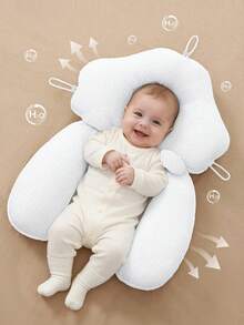 新款婴儿枕，柔软婴儿枕，防扁头枕，双面四季通用婴儿安抚枕，毛绒树叶羽毛设计，新生儿礼物，升级版男女通用婴儿枕 - C款 - 查看 3