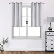 1pc Hollow Star Sheer Curtain, Polyester Lace Double-Layer Blackout Curtain For Living Room Bedroom, Cute Style - 白色 - 查看 30