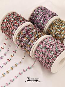 1米不锈钢可爱珐琅樱桃甜美链条，适用于DIY珠宝，女士女孩项链手链配件耳环制作 - 鏈條 - 查看 5