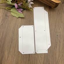 Các mảnh cắt kim loại, khuôn cắt hộp quà kẹo hình hoa, khuôn mẫu cắt, đồ thủ công làm sổ lưu niệm, trang trí album, giấy dập nổi, làm thiệp. - bạc - Xem 2