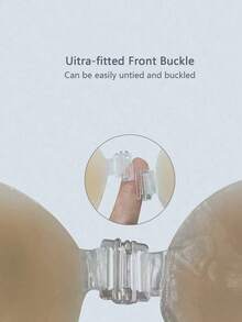 Thickened Breast Petals For Wedding Dress Photoshoot, Invisible Bra With Push Up And Anti-Sag Function, Thin Straps Silicone Breast Stickers - Quả mơ - Xem 3