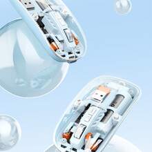 Ratón inalámbrico transparente M233 de 3 modos, 2.4G inalámbrico y BT5.1, batería recargable de 500mAh, silencioso - Ver 6