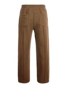 Men's Casual Solid Color Drawstring Waist Sports Wide Leg Pants, All Seasons, Fall - Cà phê nâu - Xem 4