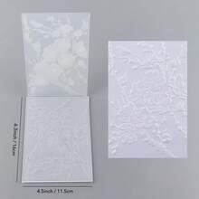 Plantilla de relieve en 3D con flores degradadas, para hacer álbumes de fotos, tarjetas y carpetas de artesanía con textura en 3D, ideal para entusiastas de la manualidad - Multicolor - Ver 2