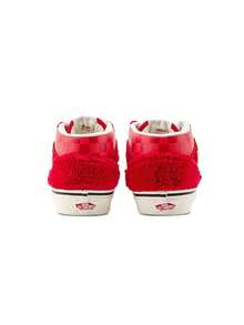 Vans男鞋女鞋Half Cab紅色棋盤格板鞋休閒鞋毛毛鞋情侶鞋VN000DZ3CIS - 紅色 - 查看 3