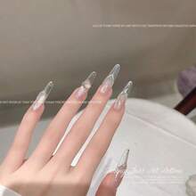 10卷极光美甲箔激光美甲贴纸，透明美甲贴纸，炫彩美甲设计贴纸，全息3D美甲装饰，适合DIY美甲、派对迪斯科美甲、圣诞雪花美甲、Y2K风格美甲、法式美甲、婚礼季美甲、情人节美甲、美甲配件，是送给女性的完美节日礼物。 - 彩色 - 查看 6