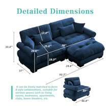 SoarFlash - Juego de sofás en forma de L para sala de estar pequeño sofá seccional con sillón reversible sofás de cama de diseño moderno y función de sofá modular adecuado para espacios pequeños en - Verde - Ver 3