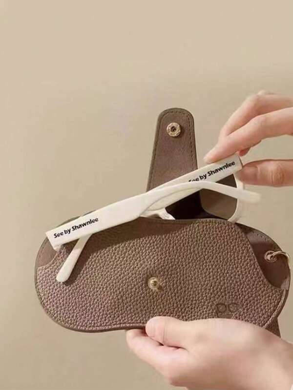 Portable Protective Eyeglass Case, Fashion Eyeglass & Glasses Storage Bag With Hanging Hook, Handheld Eyewear Organizer Pouch, Ideal Glasses Storage Rack, Fashion Glasses Case, Women's Gift, Travel Essential (Color May Vary Due To Different Batches)