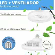 Ceiling Fan With Remote Control, Lights, 3 Colors, 3 Speeds, Timer Function, For Kitchen/Bathroom/Bedroom, Back To School Season - Trắng 02 - Xem 5