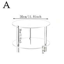 1 Bộ Bàn Phụ Bằng Acrylic Trong Suốt, Bàn Trà Tròn Có Thể Tháo Rời, Thích Hợp Cho Phòng Khách, Phòng Ngủ, Phòng Tắm, Hành Lang. - Trong suốt - Xem 8