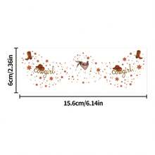 8张牛仔布雀斑脸部临时纹身贴纸，西部牛仔风格防水防汗脸部装饰贴纸，适合音乐节、化装舞会和主题派对 - 彩色 - 查看 5