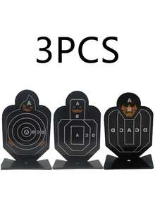 3pcs Outdoor Hunting Archery Equipment Metal Small Steel Targets, Shooting Range Training Targets, Steel Soft Bullet Portable Training Targets, Suitable For Carrying Accessories - Black - View 7