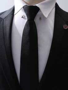 1 chiếc cà vạt cao cấp, phù hợp cho trang phục công sở, trang phục thường ngày, kiểu dáng thời trang đa năng, thích hợp để mặc hàng ngày, có thể phối cùng đồng phục, áo sơ mi, vest, v.v. - nhiều màu - Xem 17