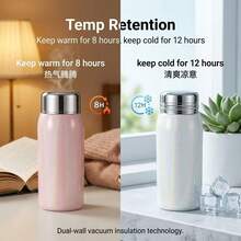 Bình nước mini 8oz (khoảng 227ml) dễ thương, sơn màu cầu vồng - Bình nhỏ cách nhiệt chân không bằng thép không gỉ - Chống rò rỉ, chống tràn, giữ đồ uống nóng/lạnh cho các loại đồ uống như cà phê, trà. - Nhiều màu - Xem 5