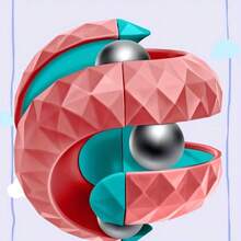 Early Education Delicate Craft Ball Track Toys Puzzle Decompression Fingertip Operation Gyros, Gifts For Holidays And Birthdays - 粉色 - 查看 1