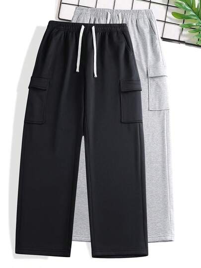 Men's Casual Cargo Sweatpants With Pockets And Drawstring Waist, Suitable For Outdoor Activities And Daily Wear, Easter/Mother's Day Pants