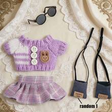 Sweater & Jeans Set, For LABUBU, Paired With Fashionable Headband, Glasses, Bag, Stylish Accessories, Merchandise, Birthday/Holiday Gift (Excluding Plush Doll, Only Clothes & Accessories) - Multicolor - View 11